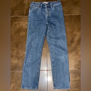 Levi’s Vintage Wedgie Straight High-Waisted Blue Jeans